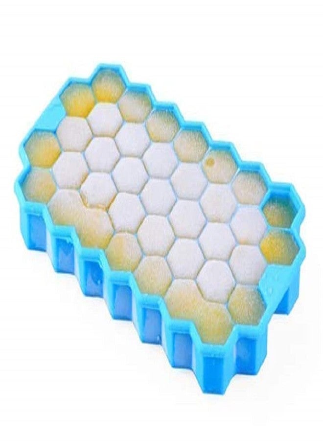 SAMEZONE Ice Cube Trays for Freezer Silicone Ice Cubes Tray Silicon Moulds Containers Ice Cube Moulds & Trays Mould Release Color Tray Ice Trays for Fridge (Multicolor Pack of 1) - Image 4